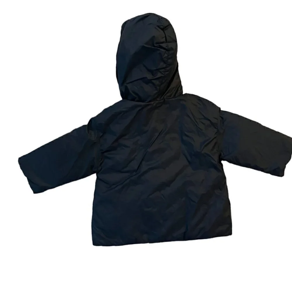 Zara Baby Boy Puffer Jacket Coat 9/12 Months Lightweight With Hood Black